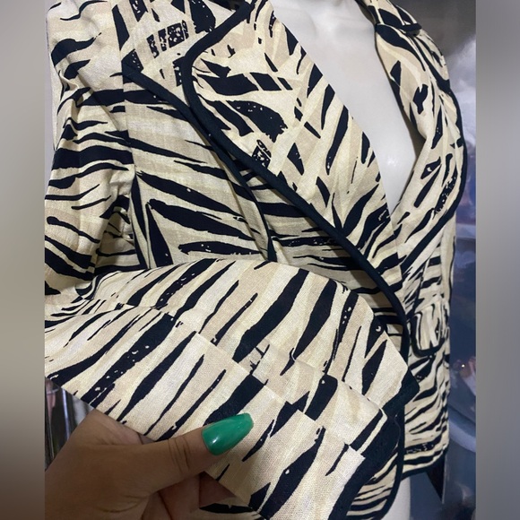 NWT Brandon Thomas Animal print leopard blazer jacket women size S - Picture 4 of 7
